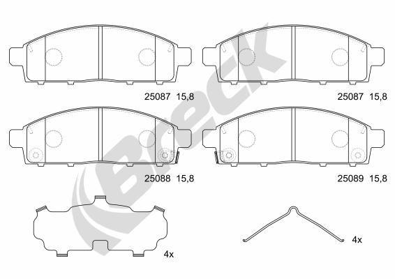 Nissan NV200 / EVALIA Bus 1.6 16V Front Brake Pads - main image