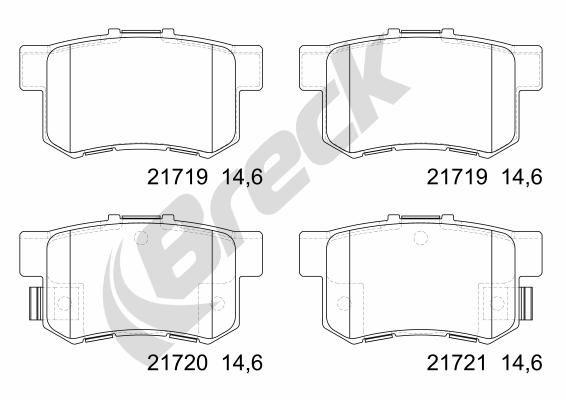 Honda Integra Coupe 1.8 Type-R Rear Brake Pads - main image