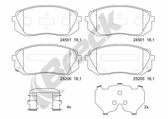 Kia Optima 2.0 GDI Hybrid Front Brake Pads - main image