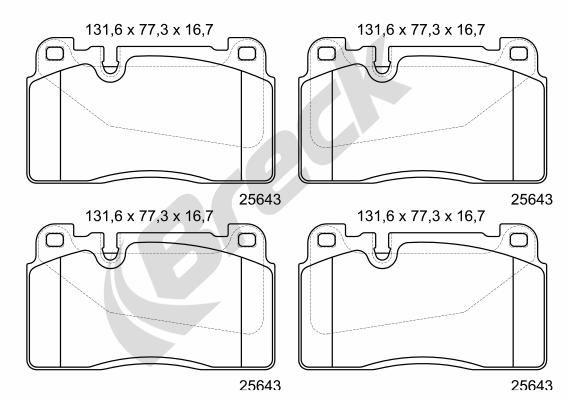 Audi A7 Sportback 3.0 TFSI QUATTRO Front Brake Pads - main image