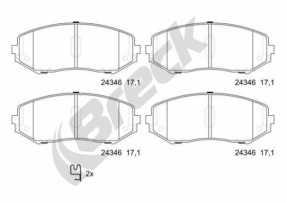 Suzuki Grand Vitara II 1.6 AWD Front Brake Pads - main image