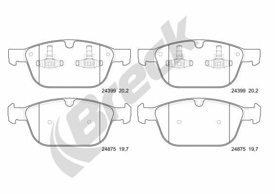 Volvo XC60 I SUV T5 Front Brake Pads - main image