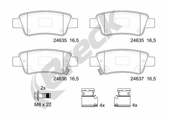 Honda CR-V IV 1.6 i-DTEC Rear Brake Pads - main image