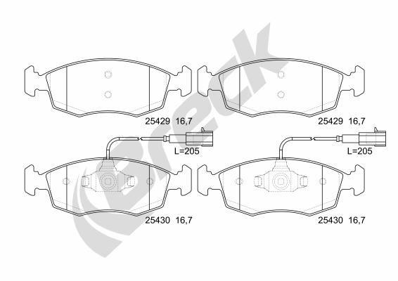 FIAT PUNTO 1.3 D Multijet Front Brake Pads - main image