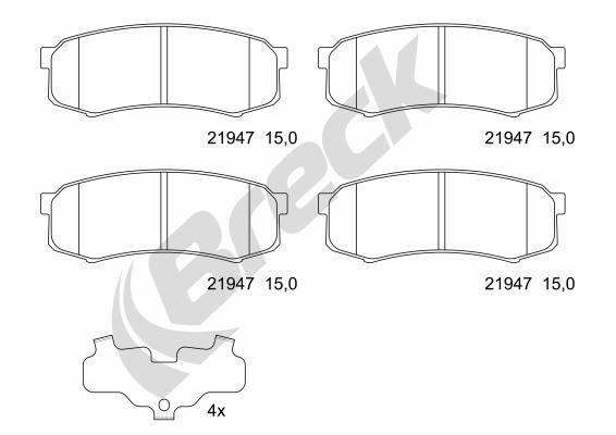 Toyota Land Cruiser Prado 4.0 V6 VVTi Rear Brake Pads - main image