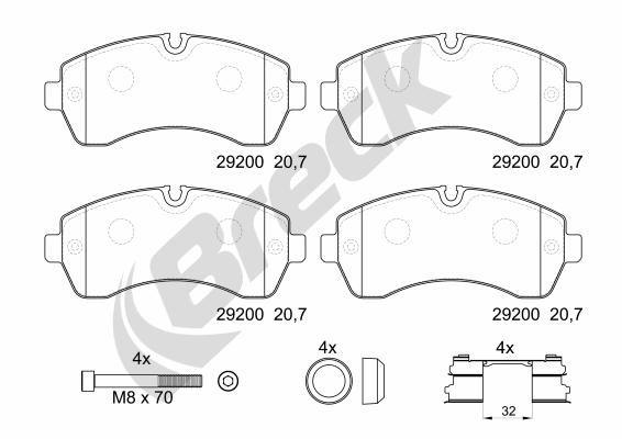 Mercedes-Benz SPRINTER 3,5-t Van/ Furgon eSPRINTER Front Brake Pads - main image