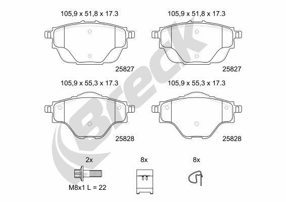 Peugeot 3008 II SUV 1.2 THP/ PureTech 130 Rear Brake Pads - main image