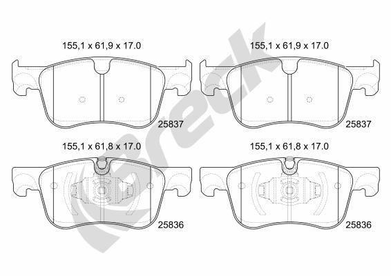 Peugeot RIFTER e-Rifter Front Brake Pads - main image