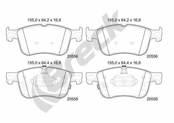 Ford Kuga III 2.5 Duratec Plug-in-Hybrid Front Brake Pads - main image