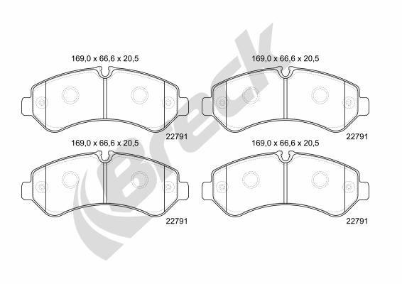 Mercedes-Benz SPRINTER 5-t Van/ Furgon 511 CDI Rear Brake Pads - main image