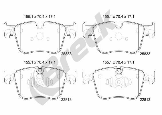 Citroën DS 7 Crossback 1.6 PureTech 180 Front Brake Pads - main image