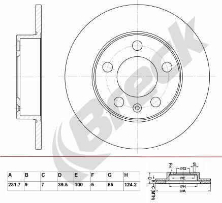 Skoda FABIA II Combi 1.2 TSI Rear Brake Discs - main image