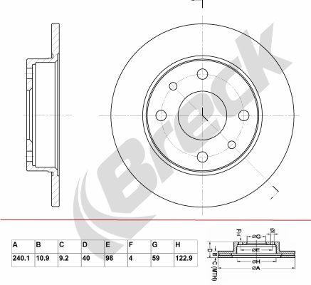 FIAT MAREA 2.4 JTD 130 Rear Brake Discs - main image