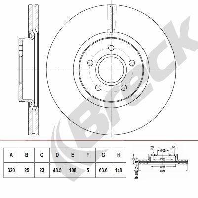 Volvo V50 D5 Front Brake Discs - main image