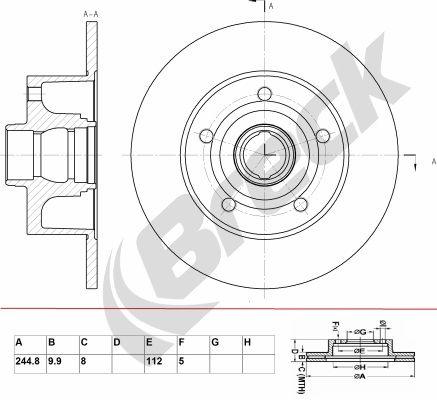 Audi A4 B5 2.5 TDI Rear Brake Discs - main image