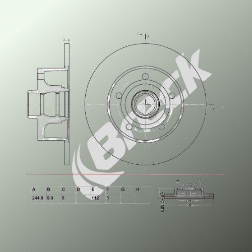 Audi A4 B5 2.5 TDI Rear Brake Discs - main image
