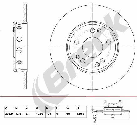 Vauxhall CORSAVAN Mk I Van/ Furgon/Hatchback 1.5 D Front Brake Discs - main image
