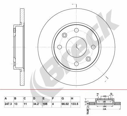 Chevrolet SPARK 0.8 Front Brake Discs - main image