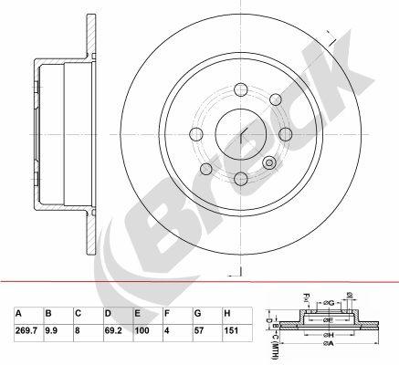 Vauxhall VECTRA Liftback 2.2 DTI 16V Rear Brake Discs - main image