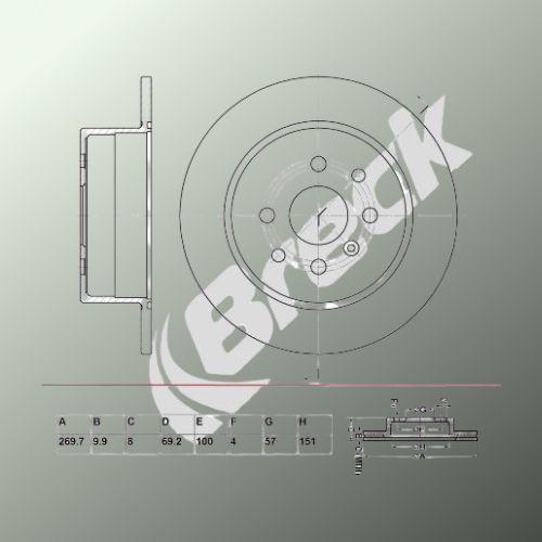 Vauxhall VECTRA Liftback 2.2 DTI 16V Rear Brake Discs - main image