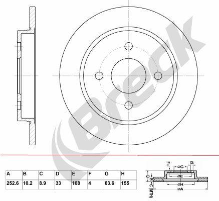 Panther KALLISTA 2.8 i Rear Brake Discs - main image