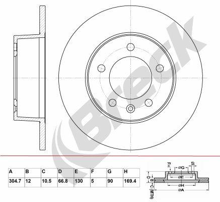 Renault Master II Bus 2.5 D Rear Brake Discs - main image
