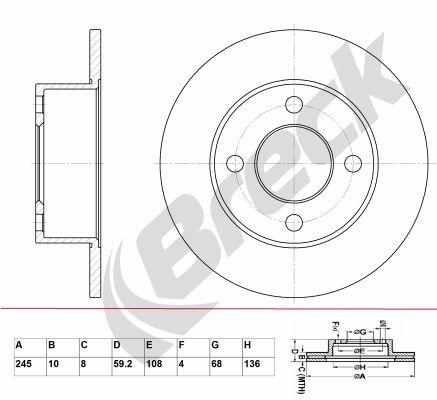 Audi CABRIOLET B3 2.3 E Rear Brake Discs - main image