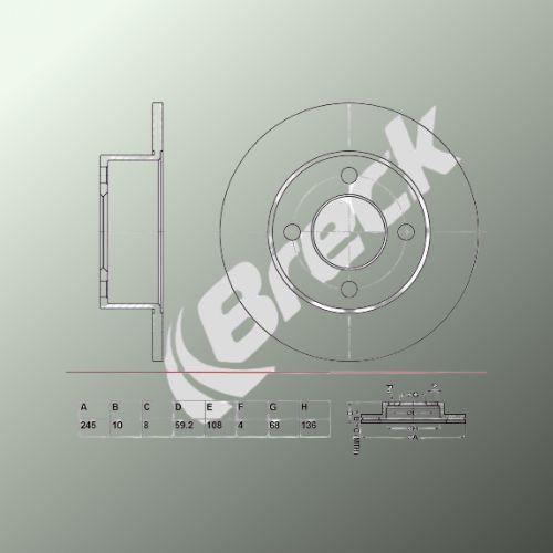 Audi CABRIOLET B3 2.3 E Rear Brake Discs - main image