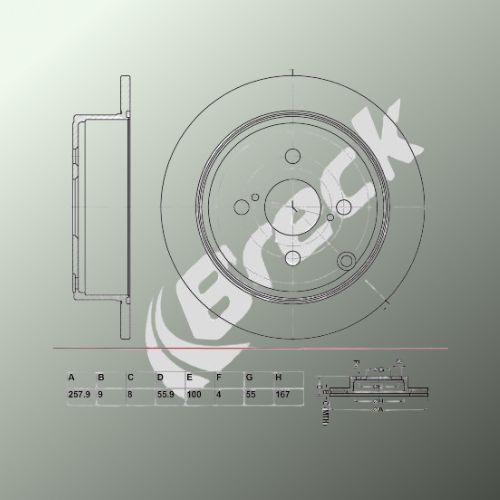 Toyota Corolla Estate 1.6 VVT-i Rear Brake Discs - main image