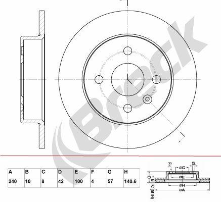 Vauxhall ASTRAVAN Mk V Van/ Furgon/Estate 1.9 CDTi Rear Brake Discs - main image