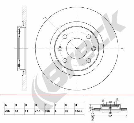 Citroën C-Elysee 1.2 PureTech 82 Front Brake Discs - main image