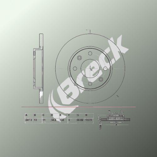 Peugeot 206+ 1.4 i Front Brake Discs - main image