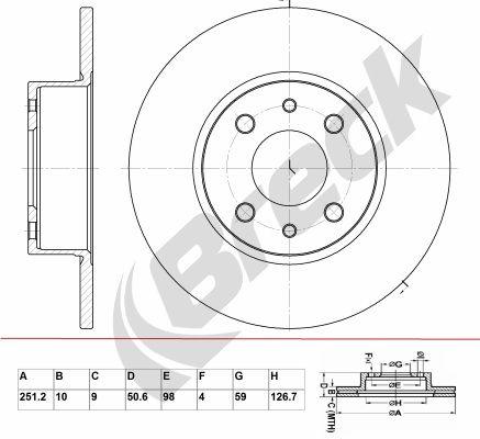 FIAT MULTIPLA 1.9 JTD 105 Rear Brake Discs - main image