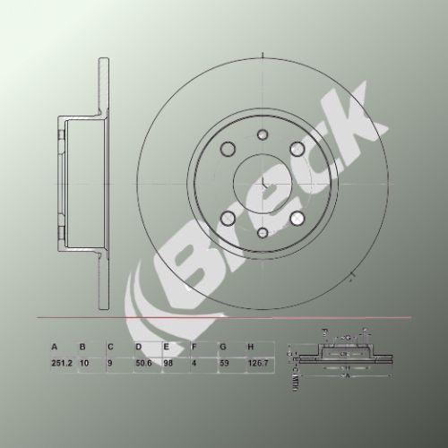 FIAT MULTIPLA 1.9 JTD 105 Rear Brake Discs - main image