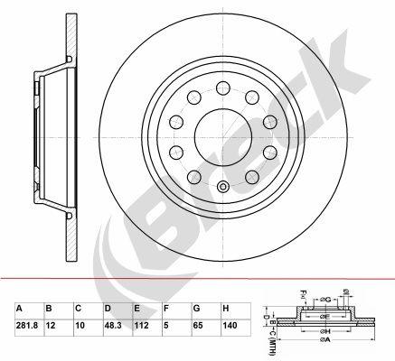 Skoda Superb II 1.4 TSI Rear Brake Discs - main image