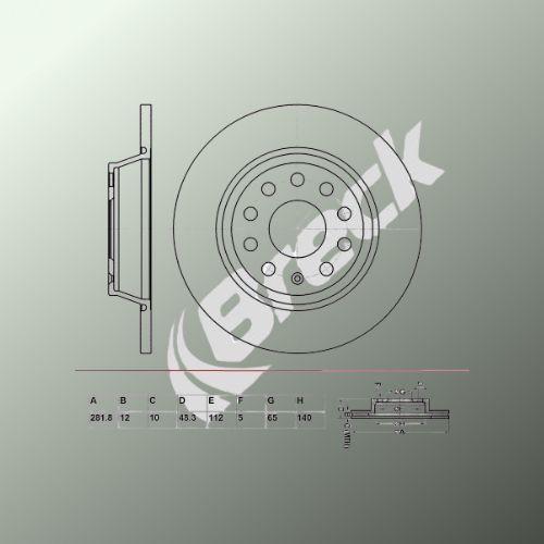 Skoda Superb II 1.4 TSI Rear Brake Discs - main image