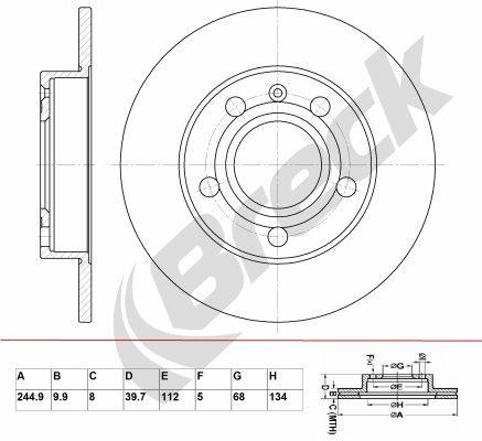 SEAT EXEO 1.8 TSI Rear Brake Discs - main image