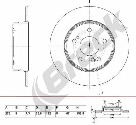 Mercedes-Benz E-Class E 200 D Rear Brake Discs - main image