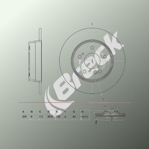 Mercedes-Benz E-Class E 200 D Rear Brake Discs - main image