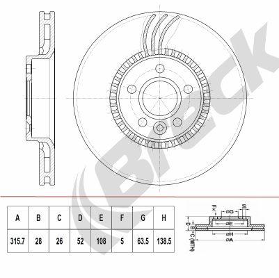 VOLVO S60 II Cross Country T5 Drive-E Polestar AWD Front Brake Discs - main image
