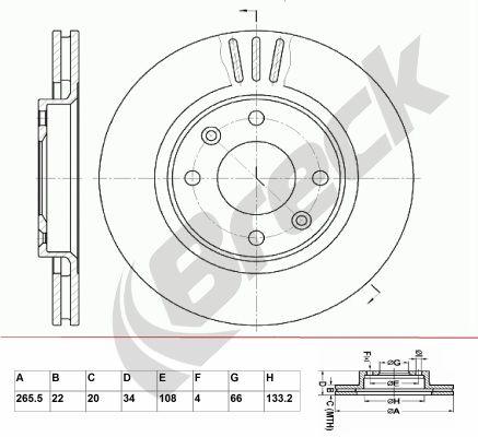 Citroën C5 II 1.8 16V Front Brake Discs - main image