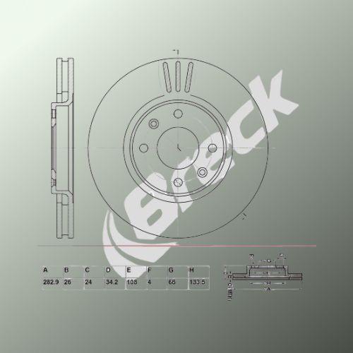 Citroën C5 II Break 1.6 HDi Front Brake Discs - main image