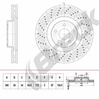 Mercedes-Benz E-Class E 55 AMG Kompressor Front Brake Discs - main image