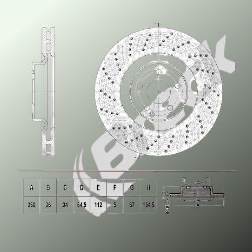Mercedes-Benz E-Class E 55 AMG Kompressor Front Brake Discs - main image