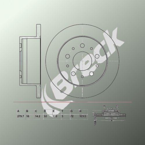FIAT Ducato Bus 150 Multijet 3.0 D Rear Brake Discs - main image