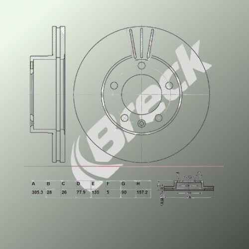 Vauxhall Movano Mk I Chassis/Cab 2.5 D Front Brake Discs - main image