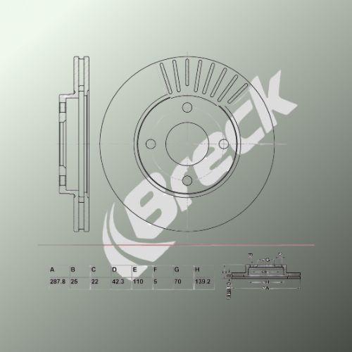 Saab 9-5 2.0 Turbo SE Front Brake Discs - main image
