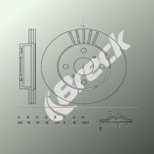 Toyota Yaris/Vitz 1.4 D-4D Front Brake Discs - main image