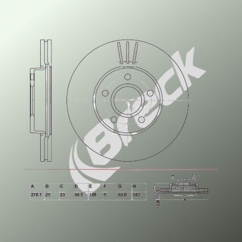 Skoda Superb II 1.9 TDI Front Brake Discs - main image