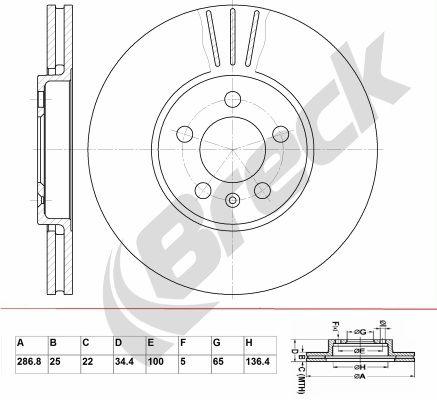 Skoda FABIA II 1.4 TSI RS Front Brake Discs - main image